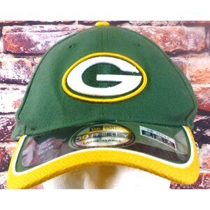 Green Bay Packers New Era 39Thirty Large-X Large NFL Stretch Fit Cap Green & Yel